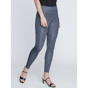 Seven7 Womens Gray  Gunmetal Faux Leather Legging Size Large New With Tags NWT L